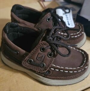 Sperry Kids Dark Brown Moccasins